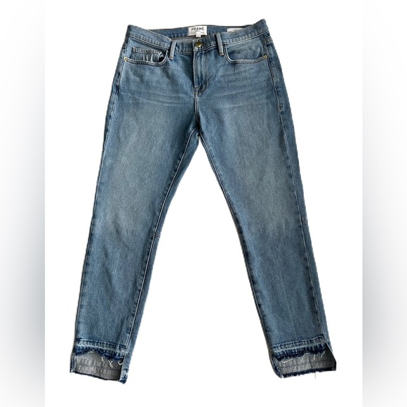 Frame Denim Denim - Frame Women’s Lakeland Wash Le Boy Raw Hem Jeans Size 28